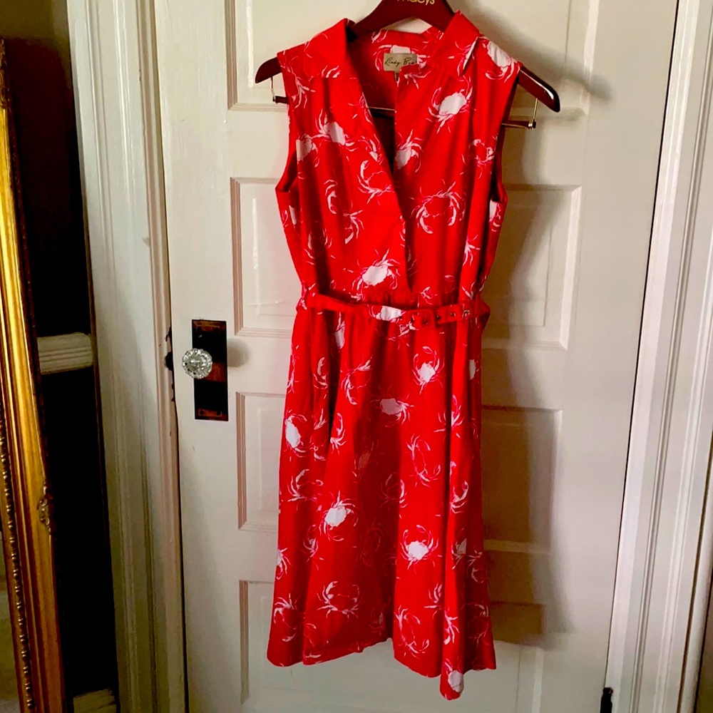 Lindy Bop rockabilly red crab 🦀 dress!